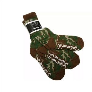 Diamond Supply Co. OG Script High Socks Camo